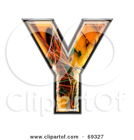 Royalty-Free (RF) Clipart Illustration of a Fiber Symbol; Capital Y by chrisroll