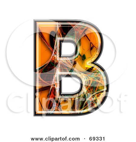 Royalty-Free (RF) Clipart Illustration of a Fiber Symbol; Capital B by chrisroll
