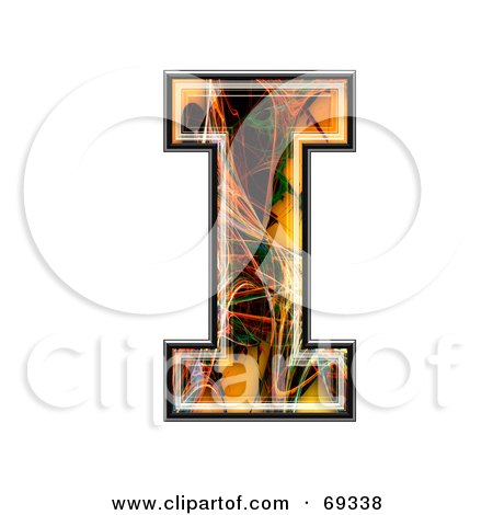 Royalty-Free (RF) Clipart Illustration of a Fiber Symbol; Capital I by chrisroll