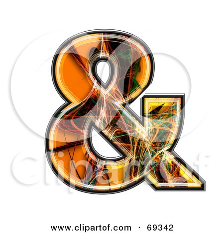 Royalty-Free (RF) Clipart Illustration of a Fiber Symbol; Ampersand by chrisroll