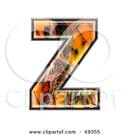 Royalty-Free (RF) Clipart Illustration of a Fiber Symbol; Capital Z by chrisroll