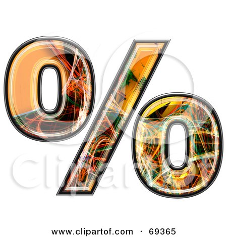 Royalty-Free (RF) Clipart Illustration of a Fiber Symbol; Percent by chrisroll