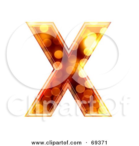 Royalty-Free (RF) Clipart Illustration of a Sparkly Symbol; Capital X by chrisroll