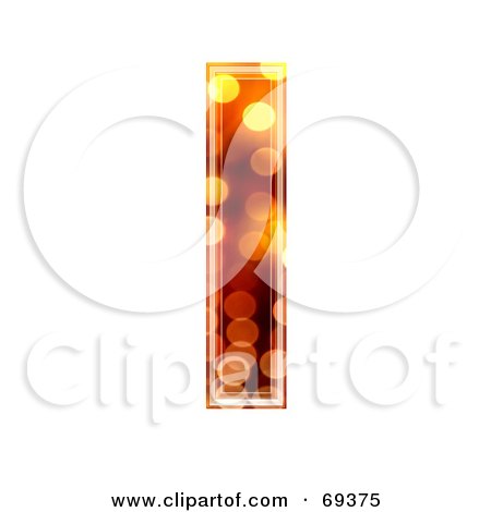 Royalty-Free (RF) Clipart Illustration of a Sparkly Symbol; Lowercase l by chrisroll