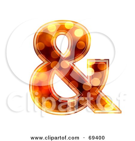 Royalty-Free (RF) Clipart Illustration of a Sparkly Symbol; Ampersand by chrisroll