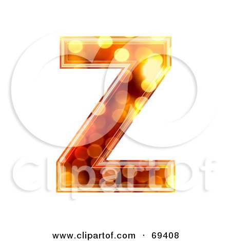 Royalty-Free (RF) Clipart Illustration of a Sparkly Symbol; Capital Z by chrisroll