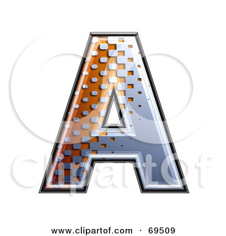Royalty-Free (RF) Clipart Illustration of a Metal Symbol; Capital A by chrisroll