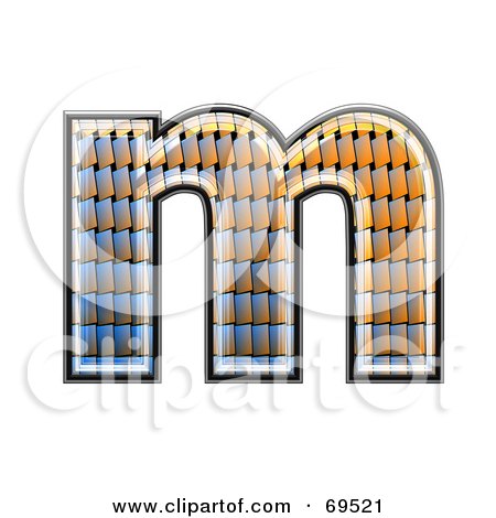 Royalty-Free (RF) Clipart Illustration of a Patterned Symbol; Lowercase m by chrisroll