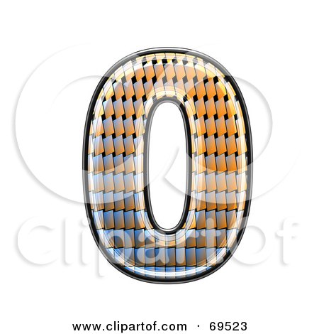 Royalty-Free (RF) Clipart Illustration of a Patterned Symbol; Number 0 by chrisroll