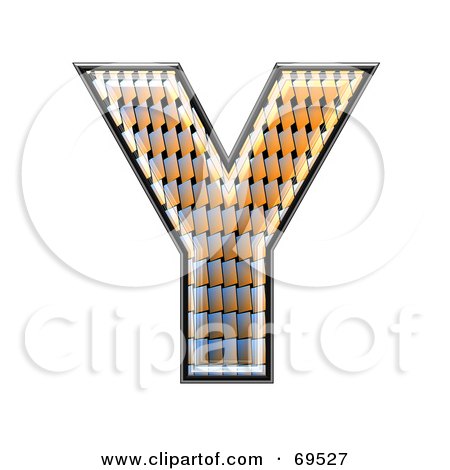 Royalty-Free (RF) Clipart Illustration of a Patterned Symbol; Capital Y by chrisroll