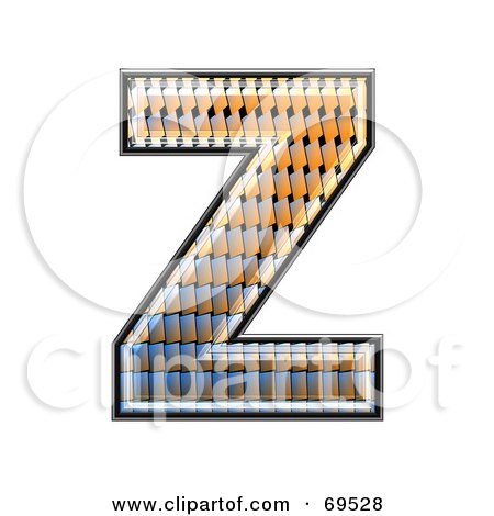Royalty-Free (RF) Clipart Illustration of a Patterned Symbol; Capital Z by chrisroll