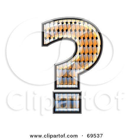 Royalty-Free (RF) Clipart Illustration of a Patterned Symbol; Question Mark by chrisroll