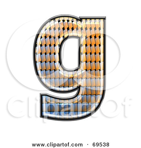 Royalty-Free (RF) Clipart Illustration of a Patterned Symbol; Lowercase g by chrisroll