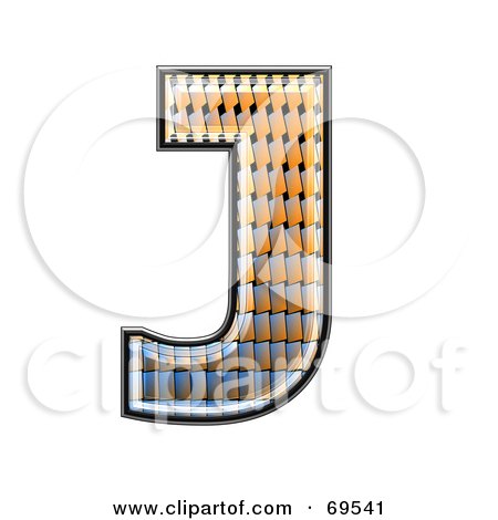 Royalty-Free (RF) Clipart Illustration of a Patterned Symbol; Capital J by chrisroll