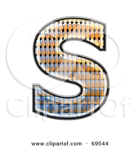 Royalty-Free (RF) Clipart Illustration of a Patterned Symbol; Capital S by chrisroll