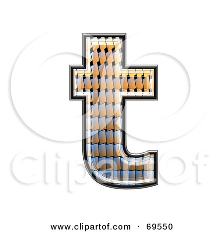 Royalty-Free (RF) Clipart Illustration of a Patterned Symbol; Lowercase t by chrisroll