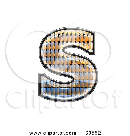 Royalty-Free (RF) Clipart Illustration of a Patterned Symbol; Lowercase s by chrisroll