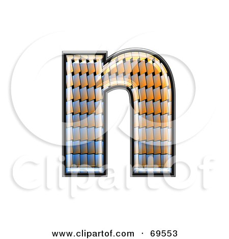 Royalty-Free (RF) Clipart Illustration of a Patterned Symbol; Lowercase n by chrisroll