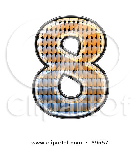Royalty-Free (RF) Clipart Illustration of a Patterned Symbol; Number 8 by chrisroll