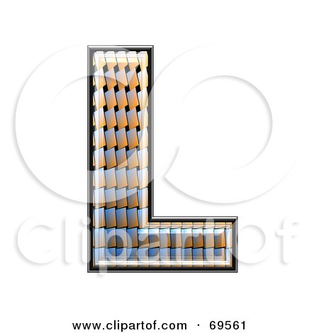 Royalty-Free (RF) Clipart Illustration of a Patterned Symbol; Capital L by chrisroll