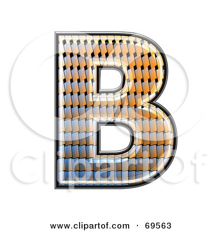 Royalty-Free (RF) Clipart Illustration of a Patterned Symbol; Capital B by chrisroll