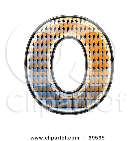 Royalty-Free (RF) Clipart Illustration of a Patterned Symbol; Capital O by chrisroll