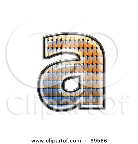 Royalty-Free (RF) Clipart Illustration of a Patterned Symbol; Lowercase a by chrisroll