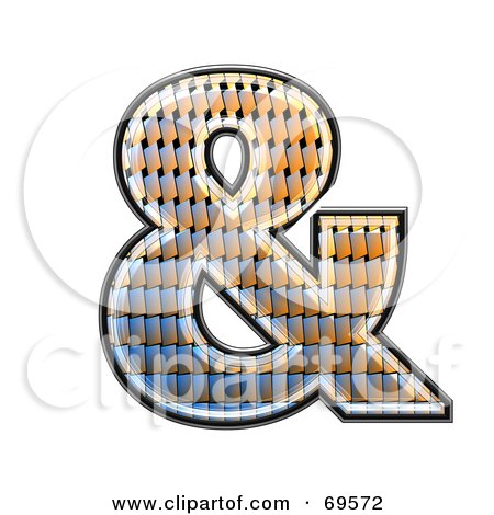 Royalty-Free (RF) Clipart Illustration of a Patterned Symbol; Ampersand by chrisroll