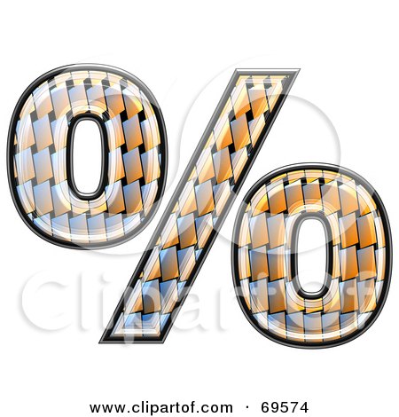Royalty-Free (RF) Clipart Illustration of a Patterned Symbol; Percent by chrisroll