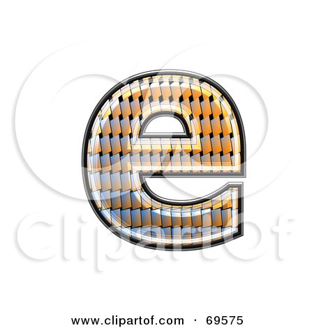 Royalty-Free (RF) Clipart Illustration of a Patterned Symbol; Lowercase e by chrisroll