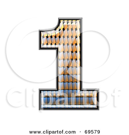 Royalty-Free (RF) Clipart Illustration of a Patterned Symbol; Number 1 by chrisroll