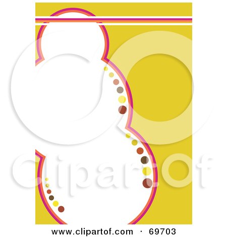 Royalty-Free (RF) Clipart Illustration of a Yellow Background Around A White Bubble Text Space by MilsiArt