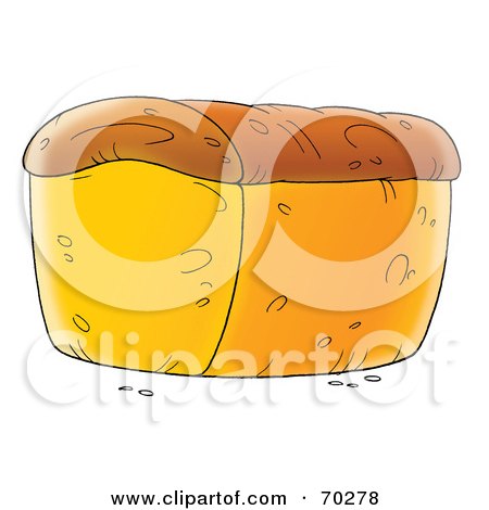 Royalty-Free (RF) Clipart Illustration of a Whole Loaf Of Fresh Bread by Alex Bannykh