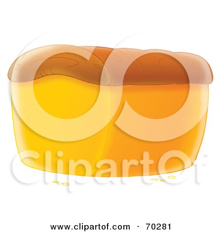 Royalty-Free (RF) Clipart Illustration of a Whole Loaf Of Airbrushed Fresh Bread by Alex Bannykh