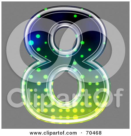 Royalty-Free (RF) Clipart Illustration of a Halftone Symbol; Number 8 by chrisroll