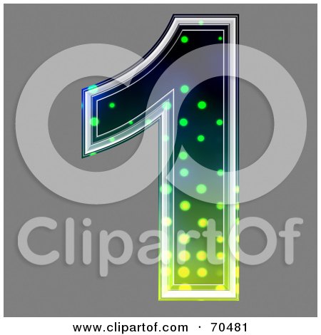 Royalty-Free (RF) Clipart Illustration of a Halftone Symbol; Number 1 by chrisroll