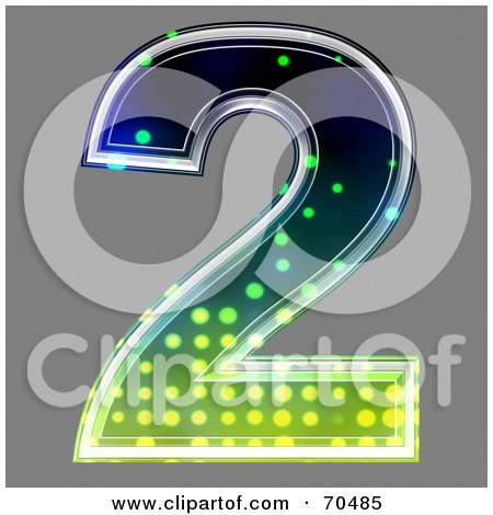 Royalty-Free (RF) Clipart Illustration of a Halftone Symbol; Number 2 by chrisroll