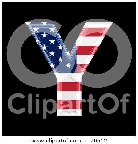 Royalty-Free (RF) Clipart Illustration of an American Symbol; Capital Y by chrisroll