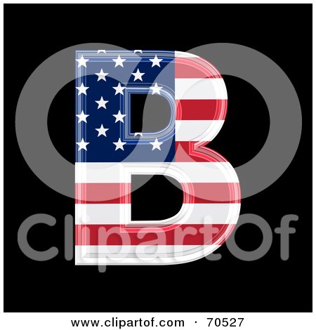 Royalty-Free (RF) Clipart Illustration of an American Symbol; Capital B by chrisroll