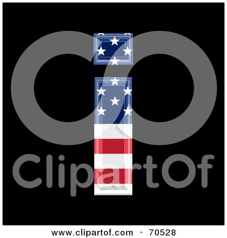 Royalty-Free (RF) Clipart Illustration of an American Symbol; Lowercase i by chrisroll