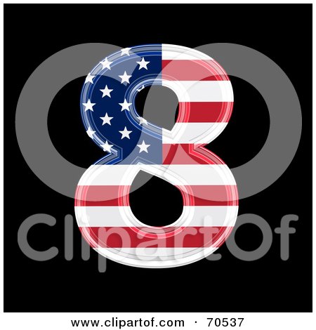 Royalty-Free (RF) Clipart Illustration of an American Symbol; Number 8 by chrisroll