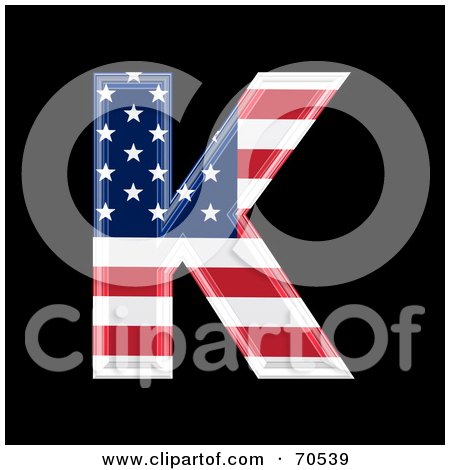 Royalty-Free (RF) Clipart Illustration of an American Symbol; Capital K by chrisroll