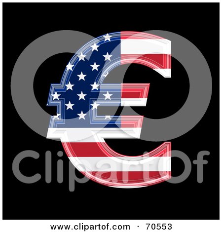 Royalty-Free (RF) Clipart Illustration of an American Symbol; Euro by chrisroll