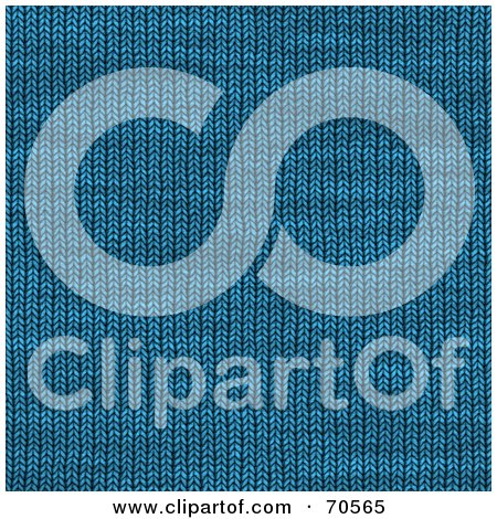 Royalty-Free (RF) Clipart Illustration of a Blue Yarn Weave Background by Arena Creative