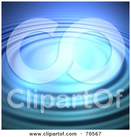 Royalty-Free (RF) Clipart Illustration of a Background Of Circular Ripples On Blue Water by Arena Creative