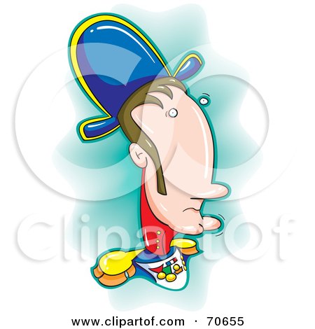 Royalty-Free (RF) Clipart Illustration of a Head And Shoulders View Of An Admiral by jtoons