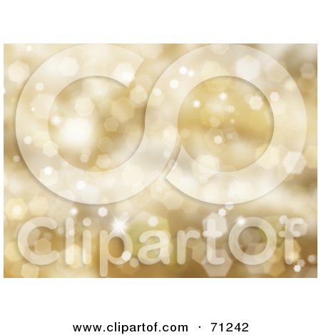 Royalty-Free (RF) Clipart Illustration of a Glittery Gold Christmas Sparkle Background by KJ Pargeter