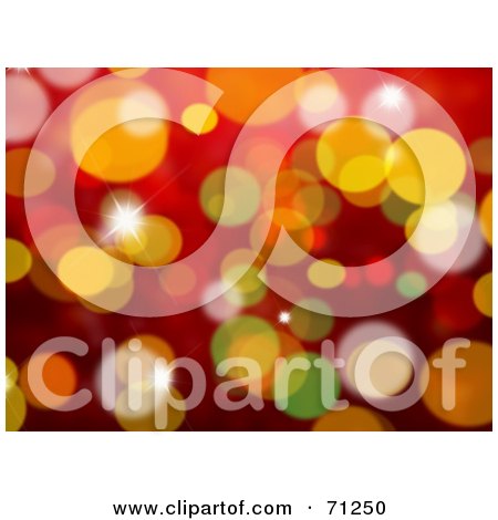 Royalty-Free (RF) Clipart Illustration of a Red And Gold Christmas Sparkle Background by KJ Pargeter
