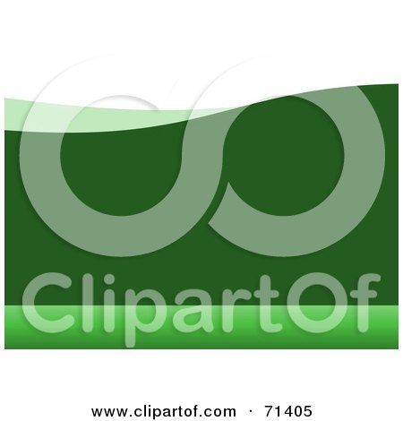 Royalty-Free (RF) Clipart Illustration of a Wavy Green And White Background With Text Space by oboy