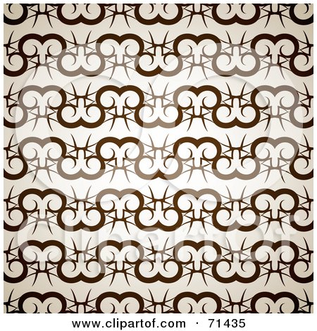 Royalty-Free (RF) Clipart Illustration of a Brown Ram Pattern Background by michaeltravers